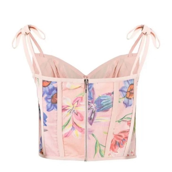 PatBO Iris Beaded Pink Ombre Top - Picture 2 of 5